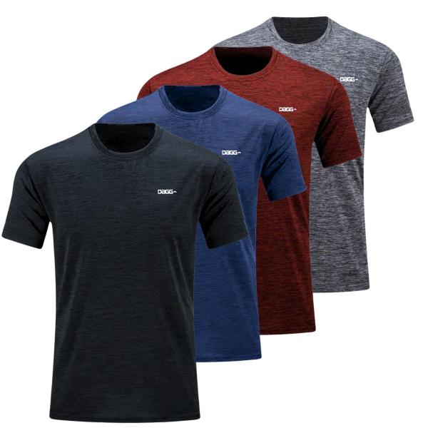 Imagem de kit 4 Camisetas Dagg Dry Masculina Academia Premium