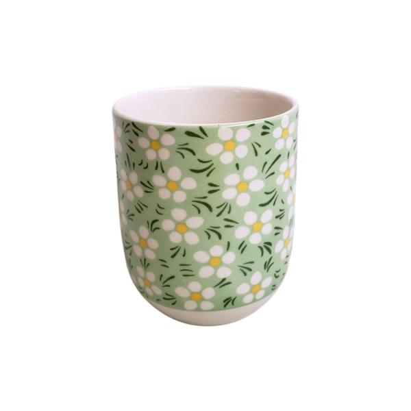 Imagem de Kit 4 Caneca de Chá Porcelana Decoração Xicara Copo 150ml