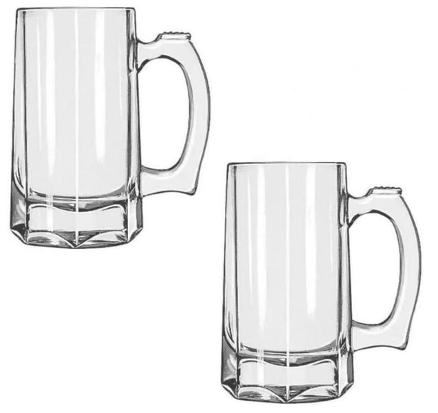 Imagem de Kit 4 Caneca de Chopp Cerveja Vidro Temperado Zero Grau