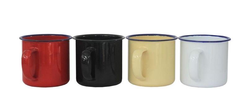 Kit 4 Caneca Esmaltada 240 Ml Xícara Café Chá Retrô - Rio Tijucas Imagem de Kit 4 Caneca Esmaltada 240 Ml Xícara Café Chá Retrô
