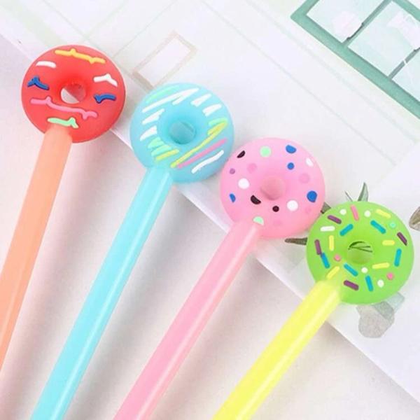 Kit 4 canetas de gel boias criativa papelaria decorada - Filó Modas Imagem de Kit 4 canetas de gel boias criativa papelaria decorada