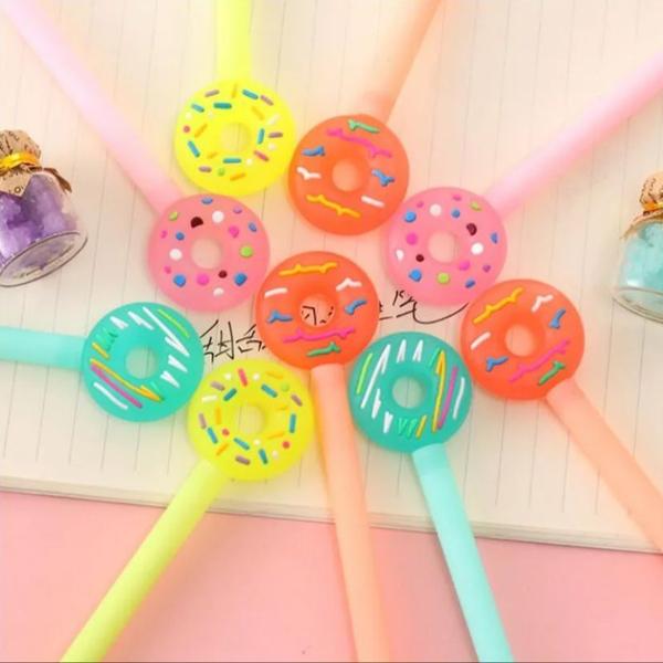 Kit 4 canetas de gel boias criativa papelaria decorada - Filó Modas Imagem de Kit 4 canetas de gel boias criativa papelaria decorada