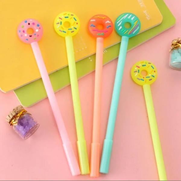 Kit 4 canetas de gel boias criativa papelaria decorada - Filó Modas Imagem de Kit 4 canetas de gel boias criativa papelaria decorada