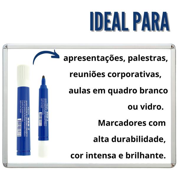 Imagem de Kit 4 Canetas Marcador para Quadro Branco WBM-7 com Refil de Tinta Recarga Original Pilot Ideal Escolas Escritórios