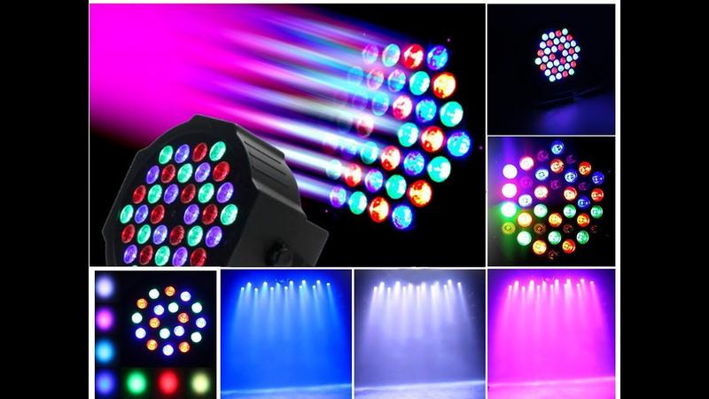 Imagem de Kit 4 Canhão 36 Leds Refletor Led Luz RGBW Slim Festa Balada