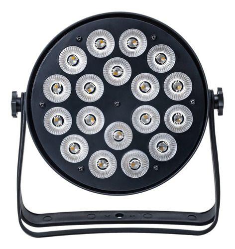 Imagem de Kit 4 Canhão Refletor 18 Leds 12w Rgb Uv Dj + Mesa Dmx