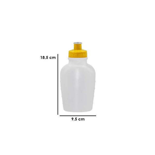 Imagem de Kit 4 Cantis 500Ml Tampa Fibra Madeira Amarelo