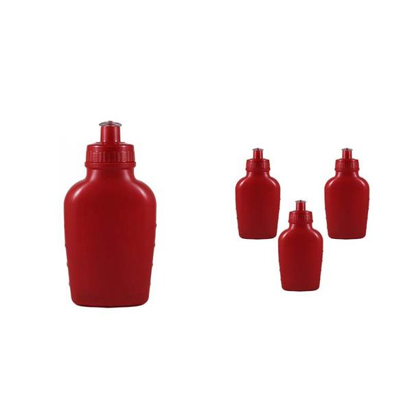 Imagem de Kit 4 Cantis 500Ml Vermelho Plástico Premium