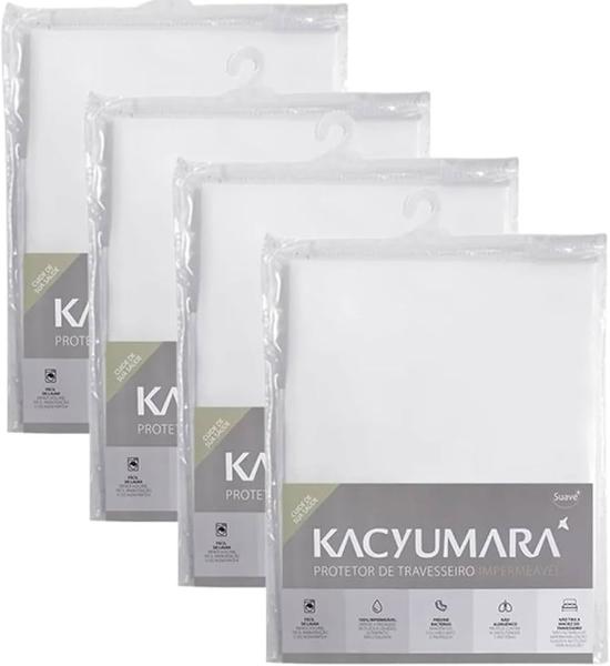 Imagem de Kit 4 Capa Protetor de Travesseiro Kacyumara 50x70