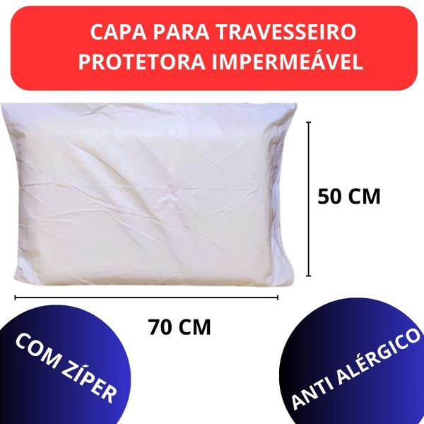 Imagem de Kit 4 Capa Protetora Impermeável Travesseiro Não Alérgico