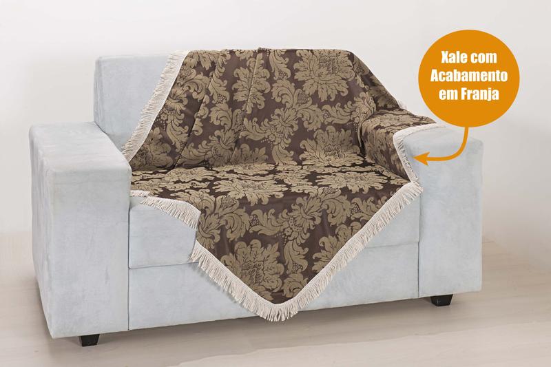 Imagem de Kit 4 Capas Almofadas Decorativas Sala Sofá com xale Cáqui/Azul