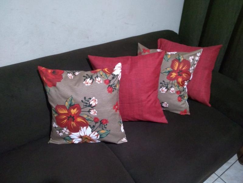 Kit 4 Capas Almofadas Lindas Decorativas Sala Sofá C/ Ziper - Enxovais Helo Imagem de Kit 4 Capas Almofadas Lindas Decorativas Sala Sofá C/ Ziper