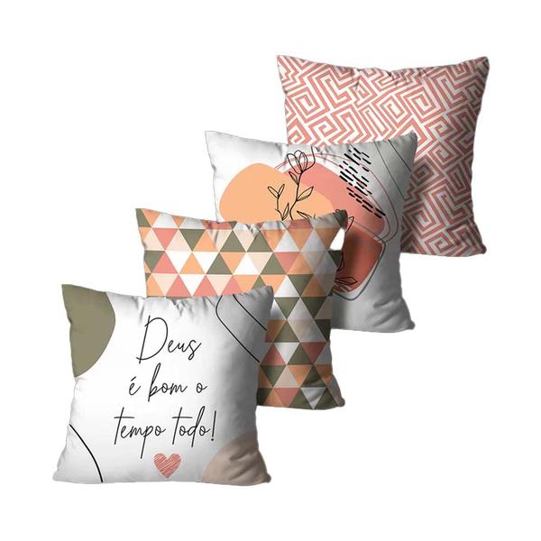 Kit 4 Capas de Almofadas Alta Qualidade Mdecore 45X45 Imagem de Kit 4 Capas de Almofadas Alta Qualidade Mdecore 45X45