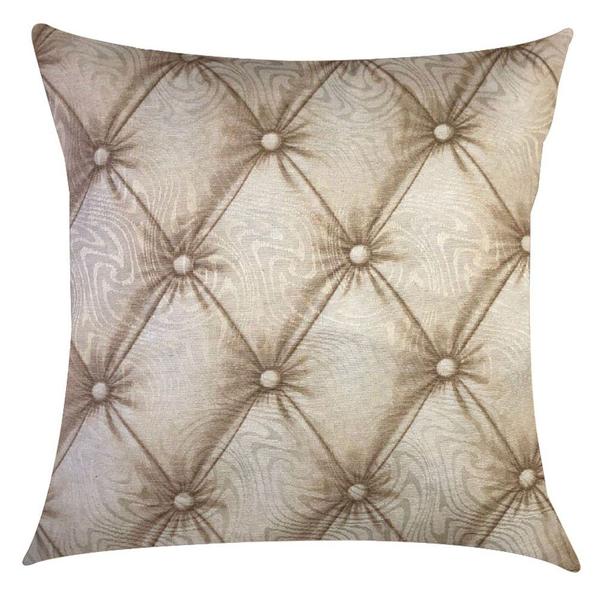 Kit 4 Capas de Almofadas Composê Capitonê Bege e Dourado Liso 45cmx45cm - Sua Casa Decor Imagem de Kit 4 Capas de Almofadas Composê Capitonê Bege e Dourado Liso 45cmx45cm