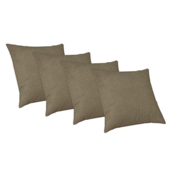 Imagem de Kit 4 Capas de Almofadas Decorativa Suede Premium Toque Macio 50x50cm Glamour Capuccino