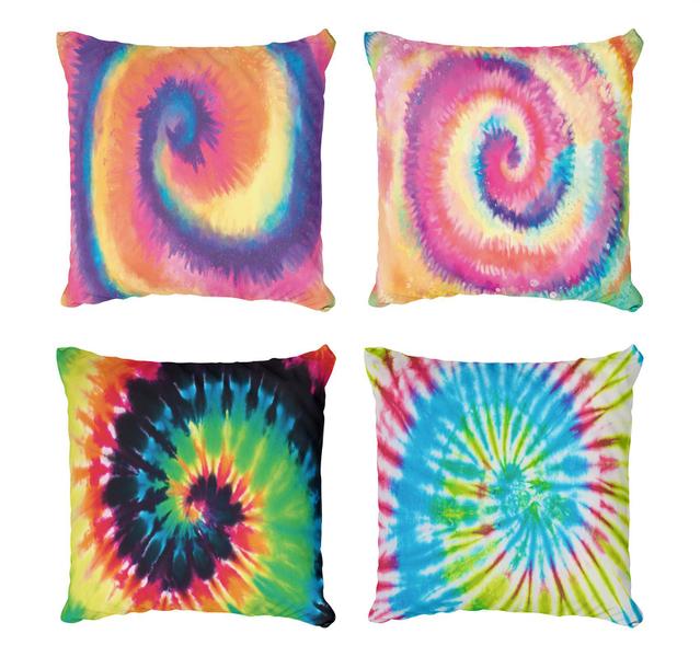 Imagem de Kit 4 Capas De Almofadas Decorativa Tie Dye Espiral