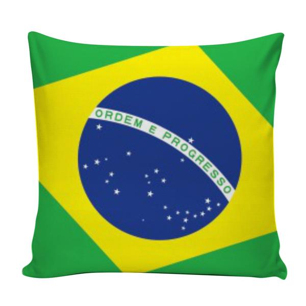 Imagem de Kit 4 Capas de Almofadas Decorativas Brasil  45x45 com Zíper  - Iv Enxovais