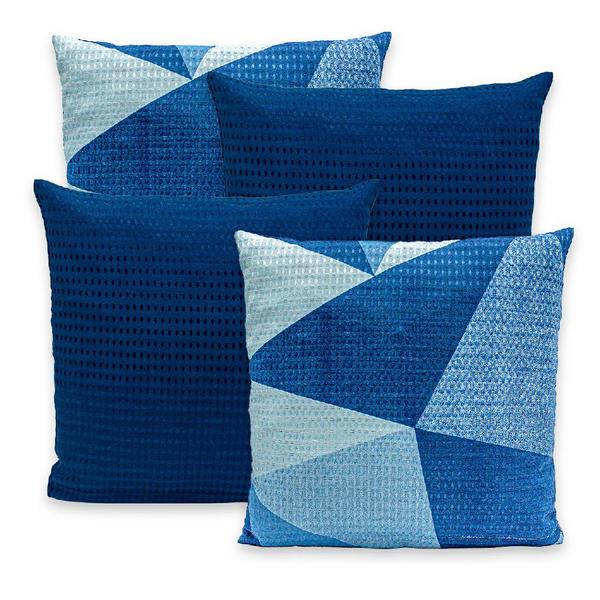Kit 4 Capas de Almofadas Piquet Favinho Lisa e Estampada 40x40 C/ Zíper - Dryka Enxovais Imagem de Kit 4 Capas de Almofadas Piquet Favinho Lisa e Estampada 40x40 C/ Zíper
