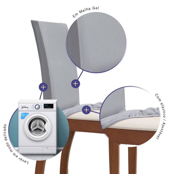 Imagem de Kit 4 Capas de Cadeira em Malha Gel