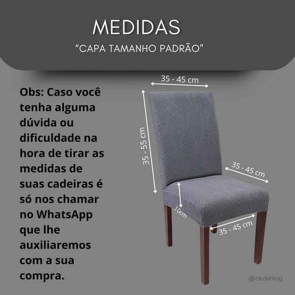 Imagem de Kit 4 Capas de Cadeira Linha Gold Anti Gato Francesa - Cinza