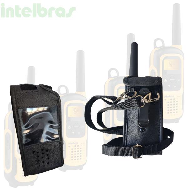 Imagem de kit 4 Capas de Couro para Rádio Intelbras RC4100 RC4102