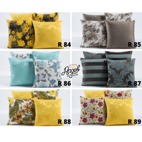 Imagem de Kit 4 Capas Para Almofada Sofá Sala Quarto Jacquard Lindas