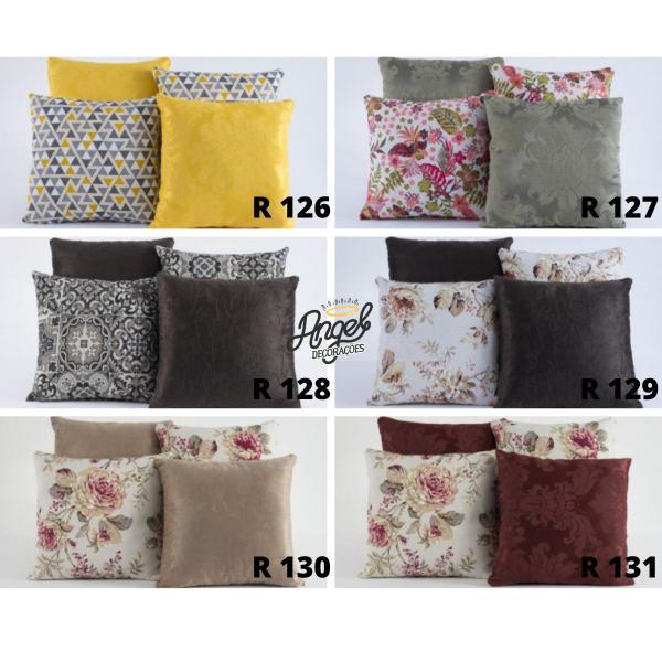 Imagem de Kit 4 Capas Para Almofada Sofá Sala Quarto Jacquard Lindas