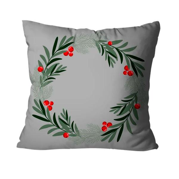 Imagem de Kit 4 Capas para Almofadas Decorativas Natal Cinza  45x45