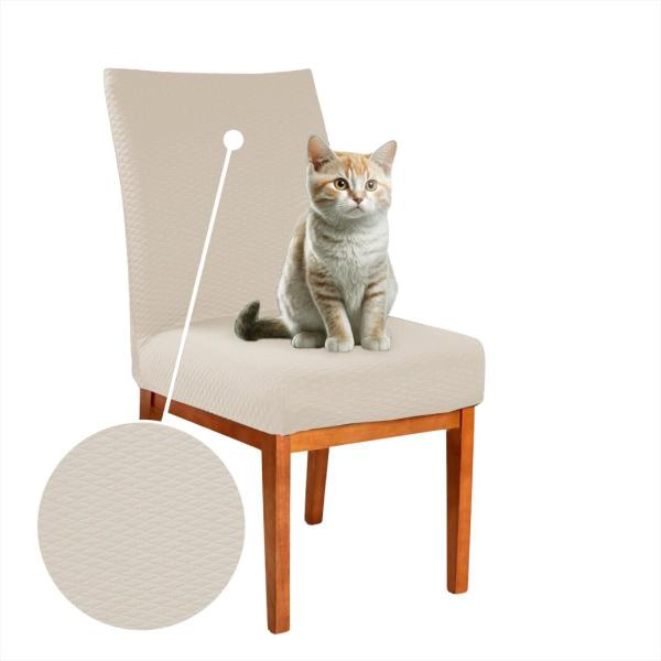 Kit 4 Capas para Cadeira Anti Gato Mesa Jantar Matelada - Charme do Detalhe Kit 4 Capas para Cadeira Anti Gato Mesa Jantar Matelada - Charme do Detalhe