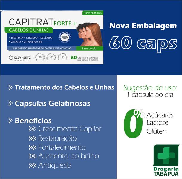 Imagem de kit 4 Capitrat 60 Cápsulas Gel Original Antiqueda Fortalecedor