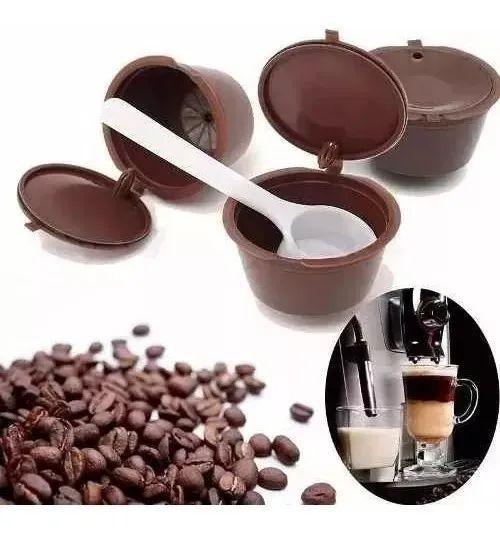 Imagem de Kit 4 capsula de cafe com colher dolce gusto