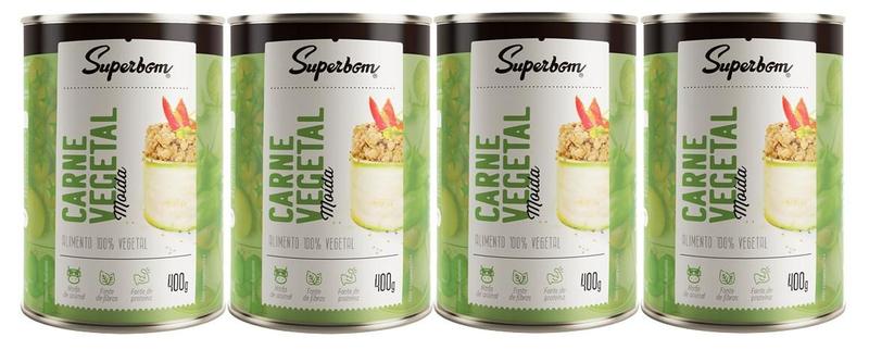 Imagem de kit 4 Carne Vegetal Moída Vegetariano SuperBom 400g