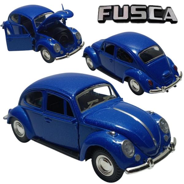 Imagem de Kit 4 Carrinhos De Metal Carros Miniatura fusca Clássico