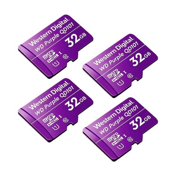 Imagem de Kit 4 Cartões De Memória Microsd Intelbras 32Gb