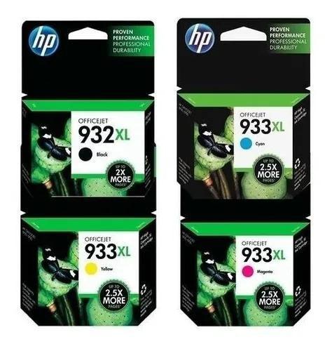 Imagem de kit 4 cartucho HP original 932xl preto 933xl color