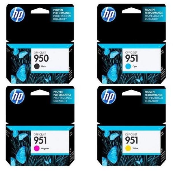 Imagem de Kit 4 Cartuchos 950 951 genuinos Officejet 8100 8600 K M C Y