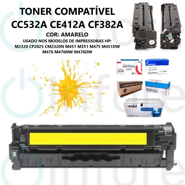 Imagem de Kit 4 Cartuchos De Toner Compatível Ce410a Ce411a Ce412a Ce413a P/ M476 CM2320 CP2025 M451 M475