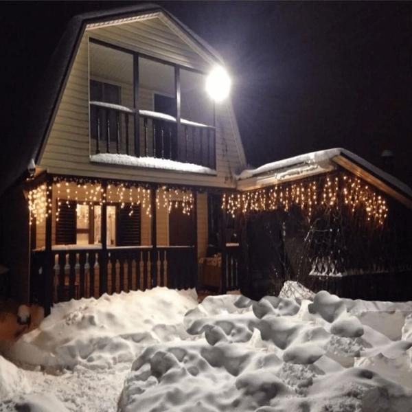 Kit 4 Cascata 200 Leds 5 Metros Luz Amarela Fixa 220V - Campineira Imagem de Kit 4 Cascata 200 Leds 5 Metros Luz Amarela Fixa 220V