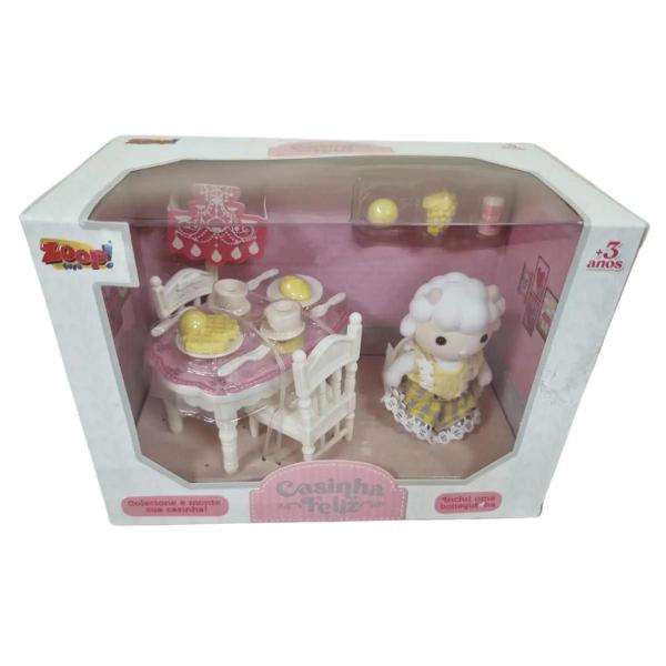 Imagem de Kit 4 Casinha Feliz Penteadeira,Mesa,Berço,Balanço Zoop Toys