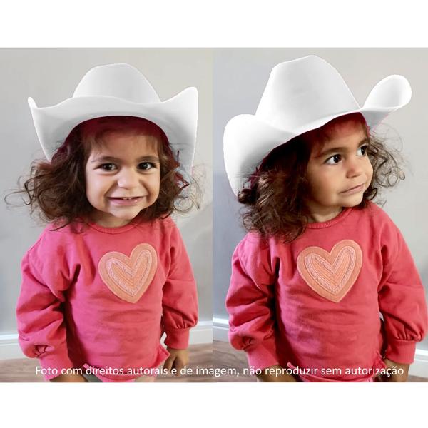 Imagem de Kit 4 Chapéus Festa Junina e Cowboy Adulto e Infantil Branco