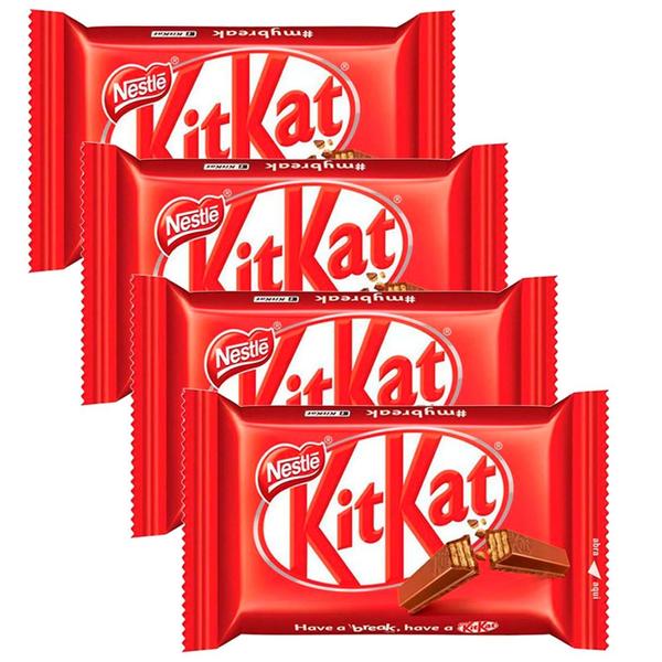 Imagem de Kit 4 Chocolate Kit Kat ao Leite 41,5g cada