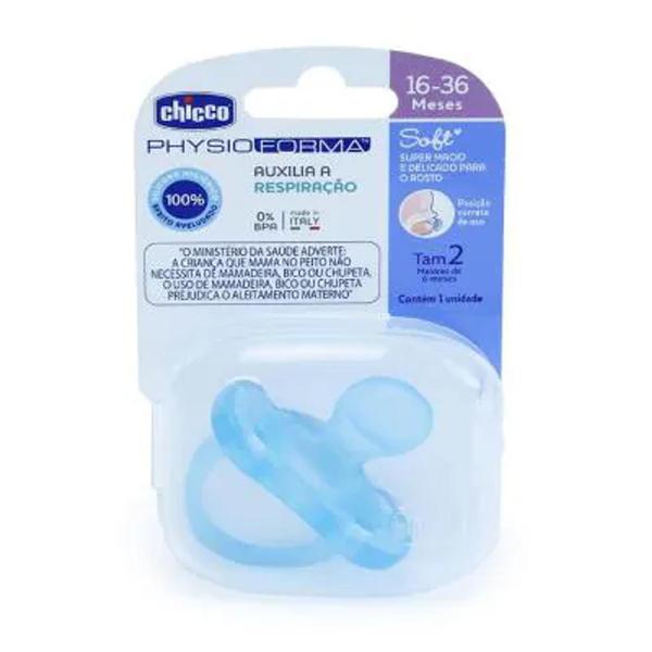 kit 4 chupetas chicco physio forma soft 16-36m azul Imagem de kit 4 chupetas chicco physio forma soft 16-36m azul