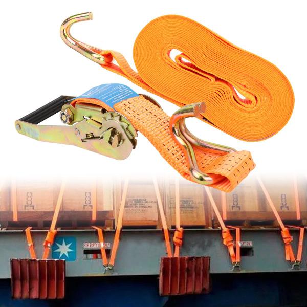 Kit 4 Cinta Catraca 5 Toneladas Amarração Carga Caminhão 9m - MIX Imagem de Kit 4 Cinta Catraca 5 Toneladas Amarração Carga Caminhão 9m