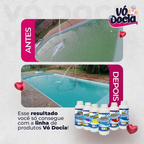 Kit 4 Clareador Para Água Piscina 3x1 Cristalina o Ano Todo 5L - VO DOCIA Imagem de Kit 4 Clareador Para Água Piscina 3x1 Cristalina o Ano Todo 5L