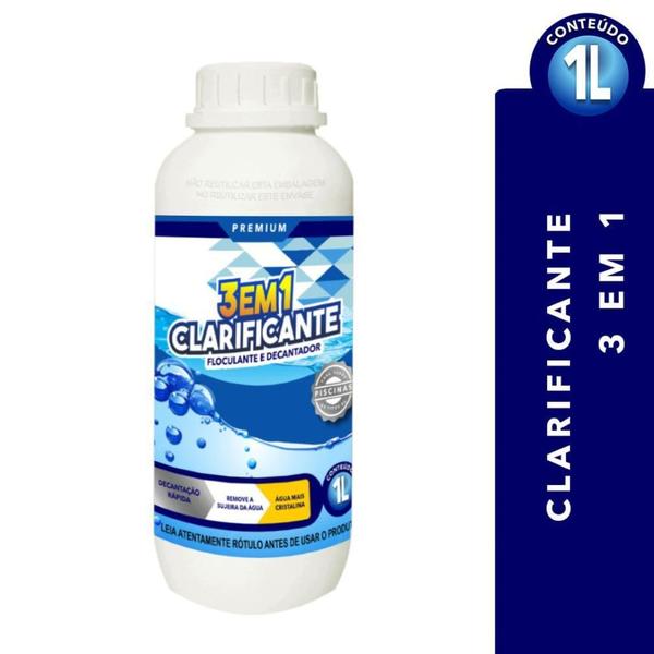 Kit 4 Clareador Para Água Piscina 3x1 Cristalina o Ano Todo 5L - VO DOCIA Imagem de Kit 4 Clareador Para Água Piscina 3x1 Cristalina o Ano Todo 5L