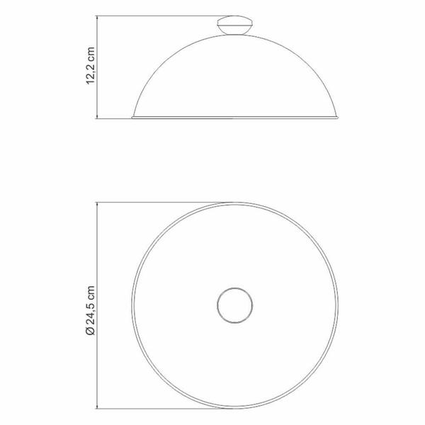 Imagem de Kit 4 Cloches Tramontina Service em Aço Inox 24,5 cm de Diâmetro Tampa Cobrir Alimentos 61427240