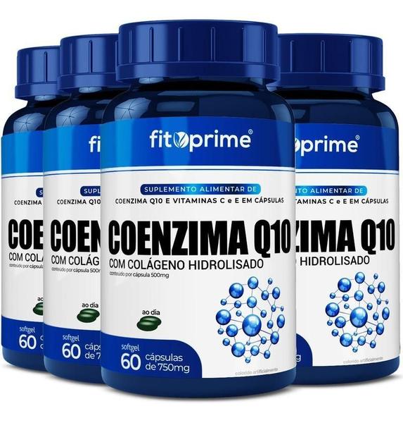 Imagem de Kit 4 Coenzima Q10 + Colágeno Hidrolisado Vitaminas C E E