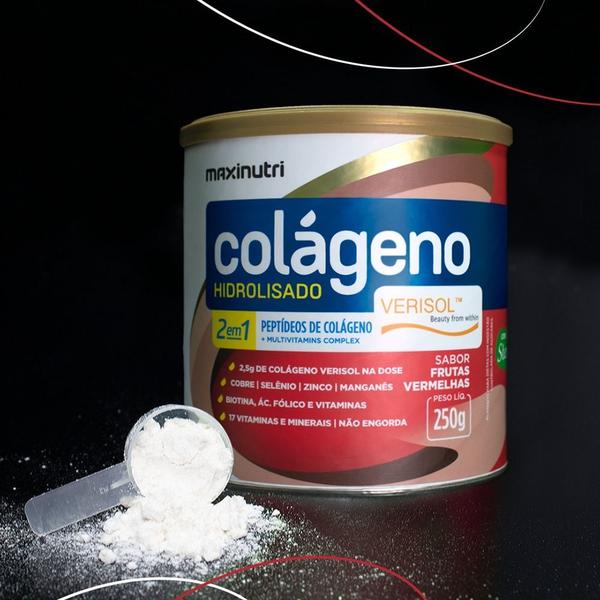 Imagem de Kit 4 Colageno Hidrolisado Verisol Frutas Vermelha Lata 250g