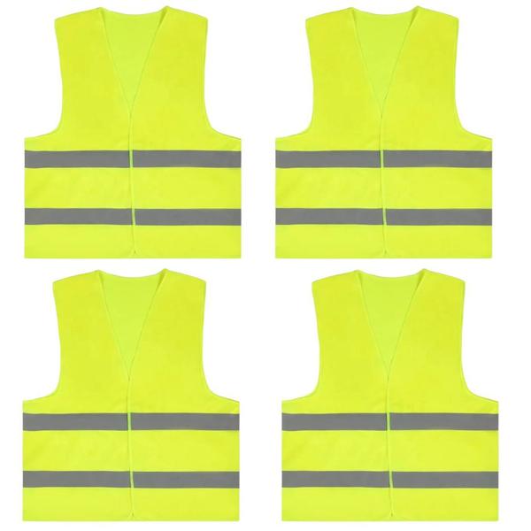 Kit 4 colete segurança refletivo sinalizaçao epi amarelo blusao motoboy - Dekor Imagem de Kit 4 colete segurança refletivo sinalizaçao epi amarelo blusao motoboy