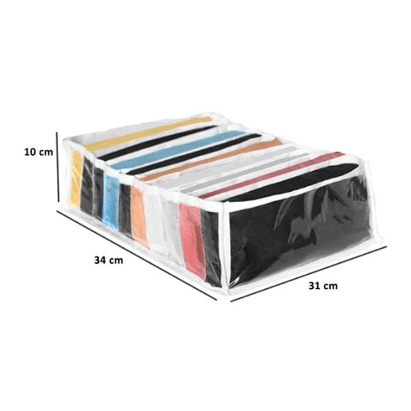 Imagem de Kit 4 Colmeia Organizadora De Gavetas G Transparente Grande 31x34x10 cm 123Organizei